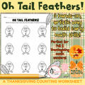 Oh Tail Fathers! | A Thanksgiving Counting & Number Identification Math Activity