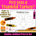 Thankful Turkey Worksheet | Thanksgiving ELA & Gratitude Activity