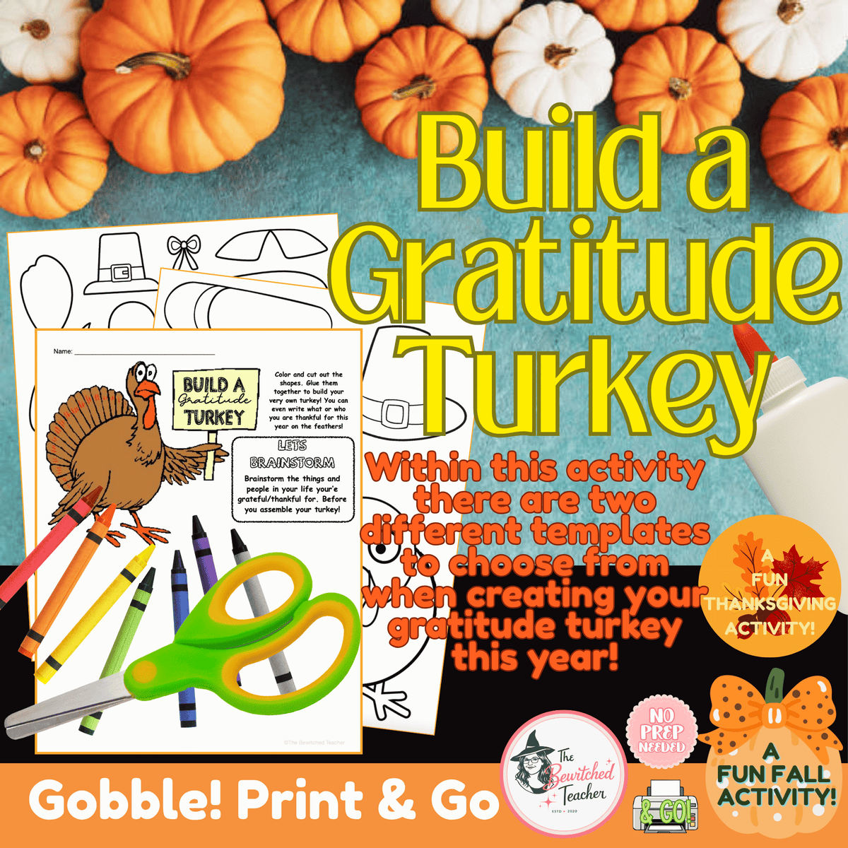 Build a Gratitude Turkey Activity | A Thanksgiving Thankful Craft