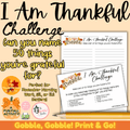I Am Thankful Challenge | Gratitude Writing Activity & List-Making Project
