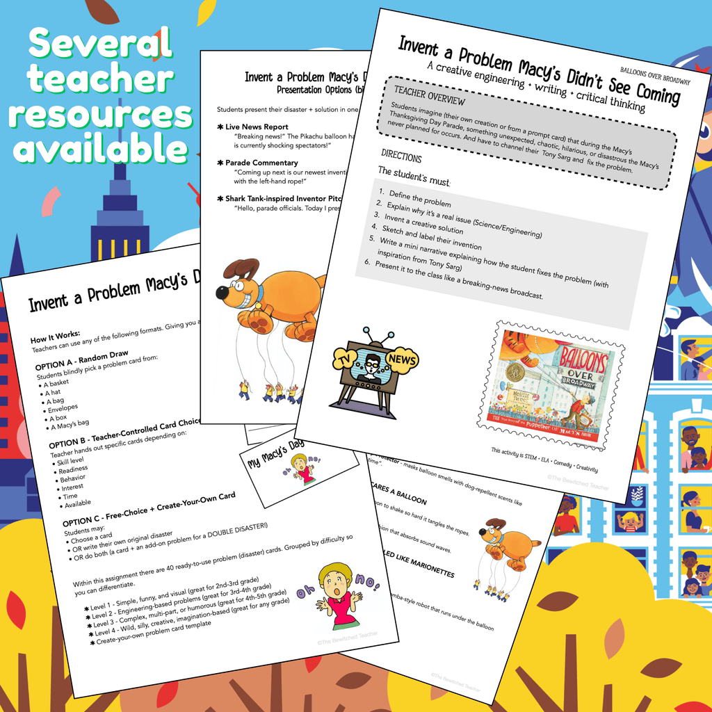 Save the Parade! | A Balloons Over Broadway STEM+ELA Challenge for Thanksgiving