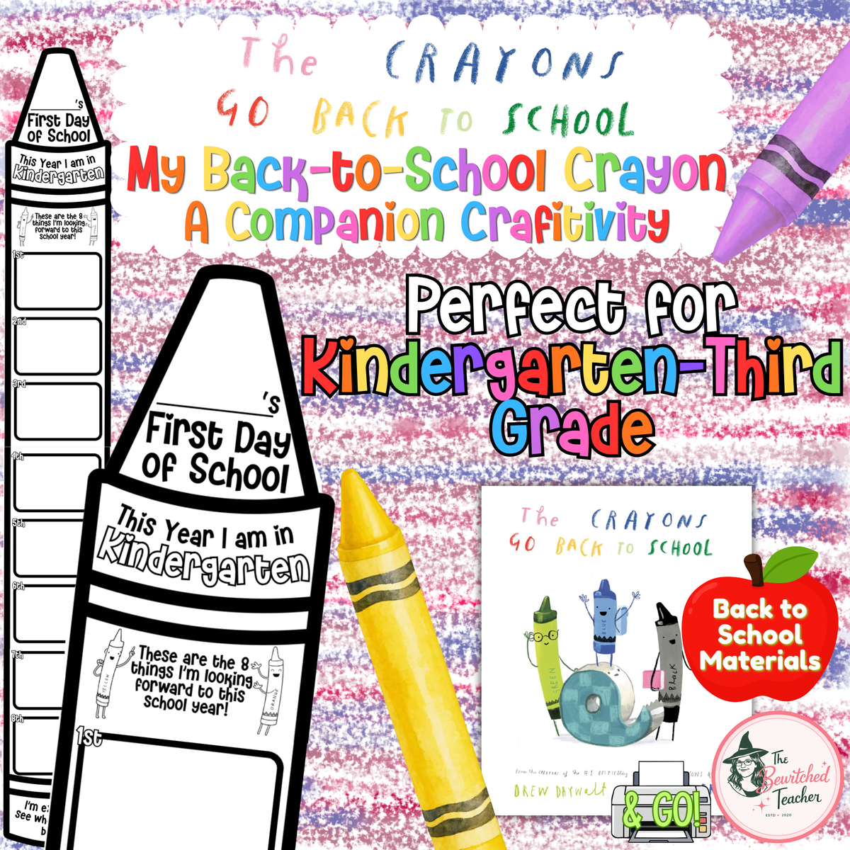 My Back-to-School Crayon Craftivity | Companion to The Crayons Go Back to School