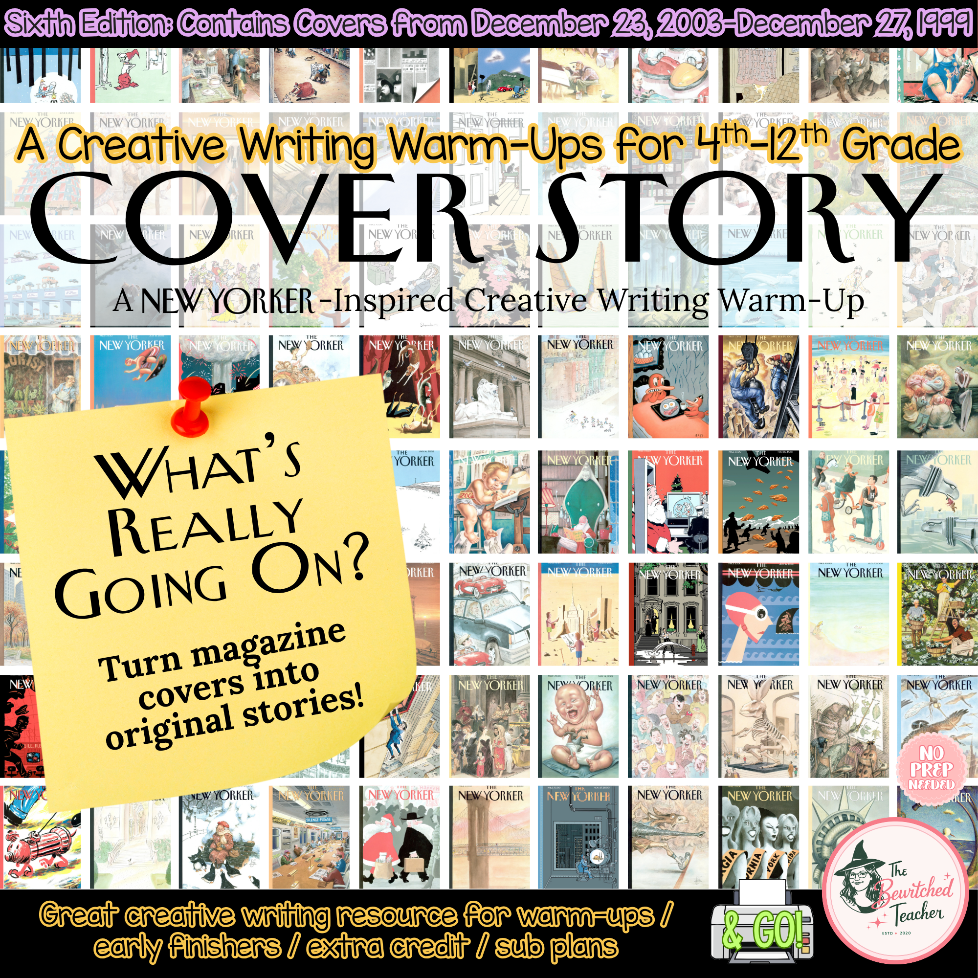 Cover Story: Magazine Cover–Inspired Creative Writing Warm-Ups | Sixth Edition