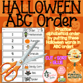 Halloween ABC Order Cut & Paste | Alphabetical Order Activity
