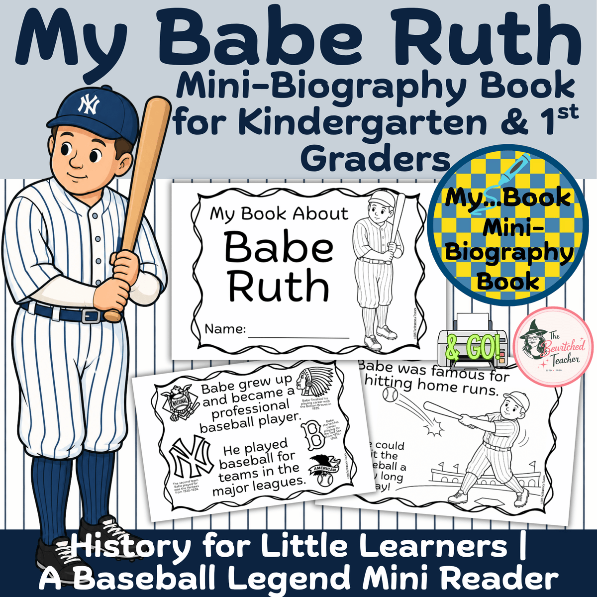 My Book About Babe Ruth | Kindergarten–1st Grade Mini Book