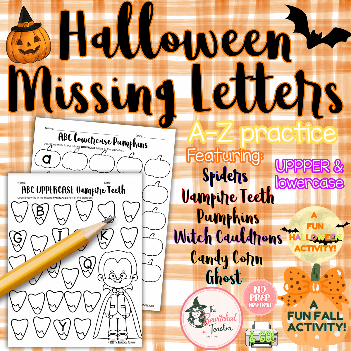 Halloween Missing Letters | Uppercase & Lowercase Alphabet Practice