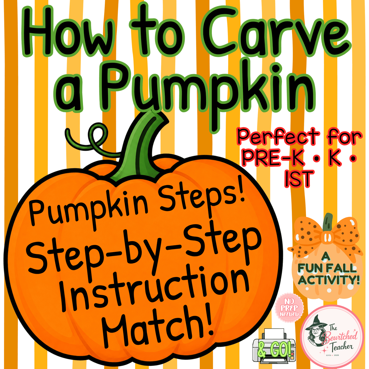 Pumpkin Steps: How to Carve a Pumpkin - Step-by-Step Instruction Match