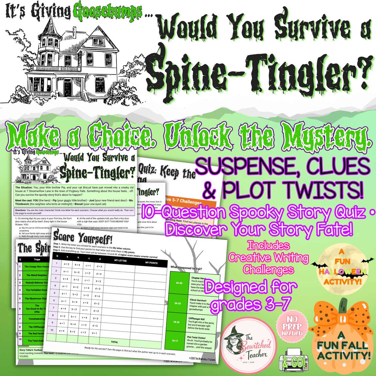 Would You Survive a Spine-Tingler? | Goosebumps-Style Reading Comprehension & Spooky Story Elements