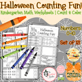 Halloween Counting Fun! | Kindergarten Math Worksheets | Count & Color 0–10