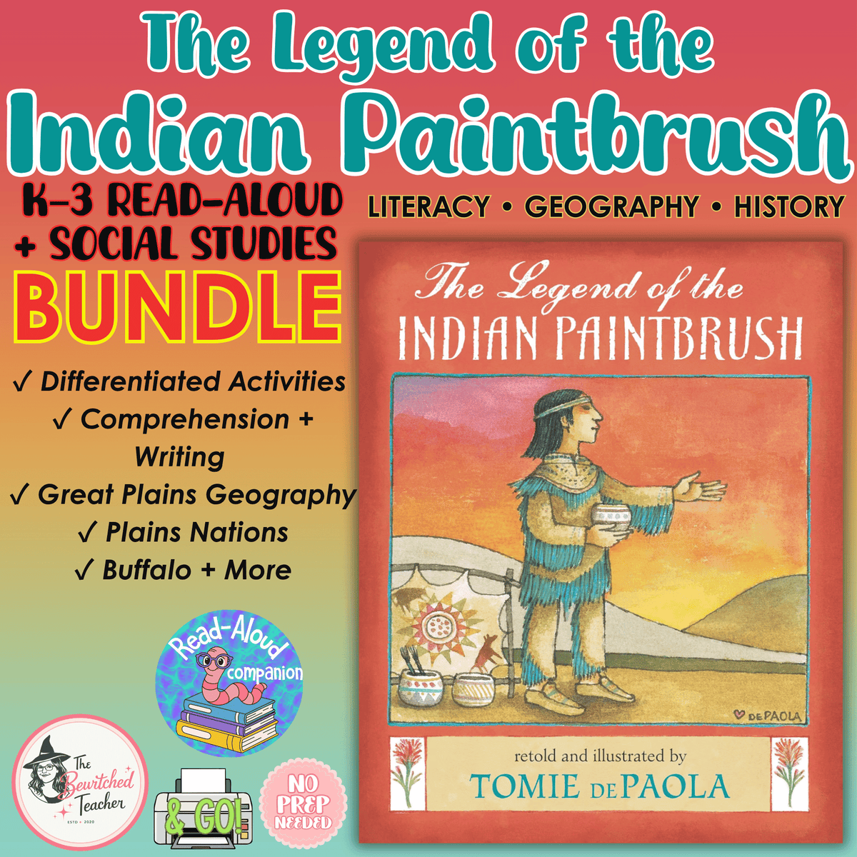 The Legend of the Indian Paintbrush Bundle | Read-Aloud & Social Studies Activities K–3