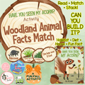 Have You Seen My Acorn? Woodland Animal Facts Match | Animal Habitat & Diet