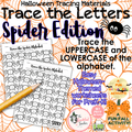 Halloween Trace the Letters | Spider Alphabet Tracing | Upper & Lower