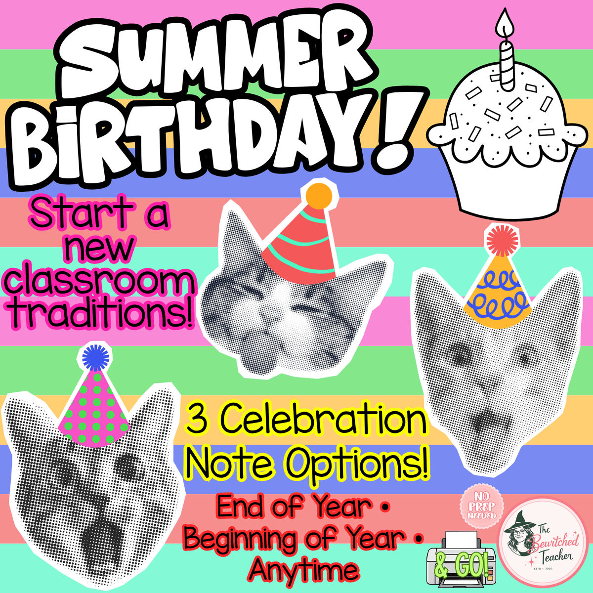 Summer Birthday Celebration Notes | Summer Birthday Treat Letter & Parent Slip