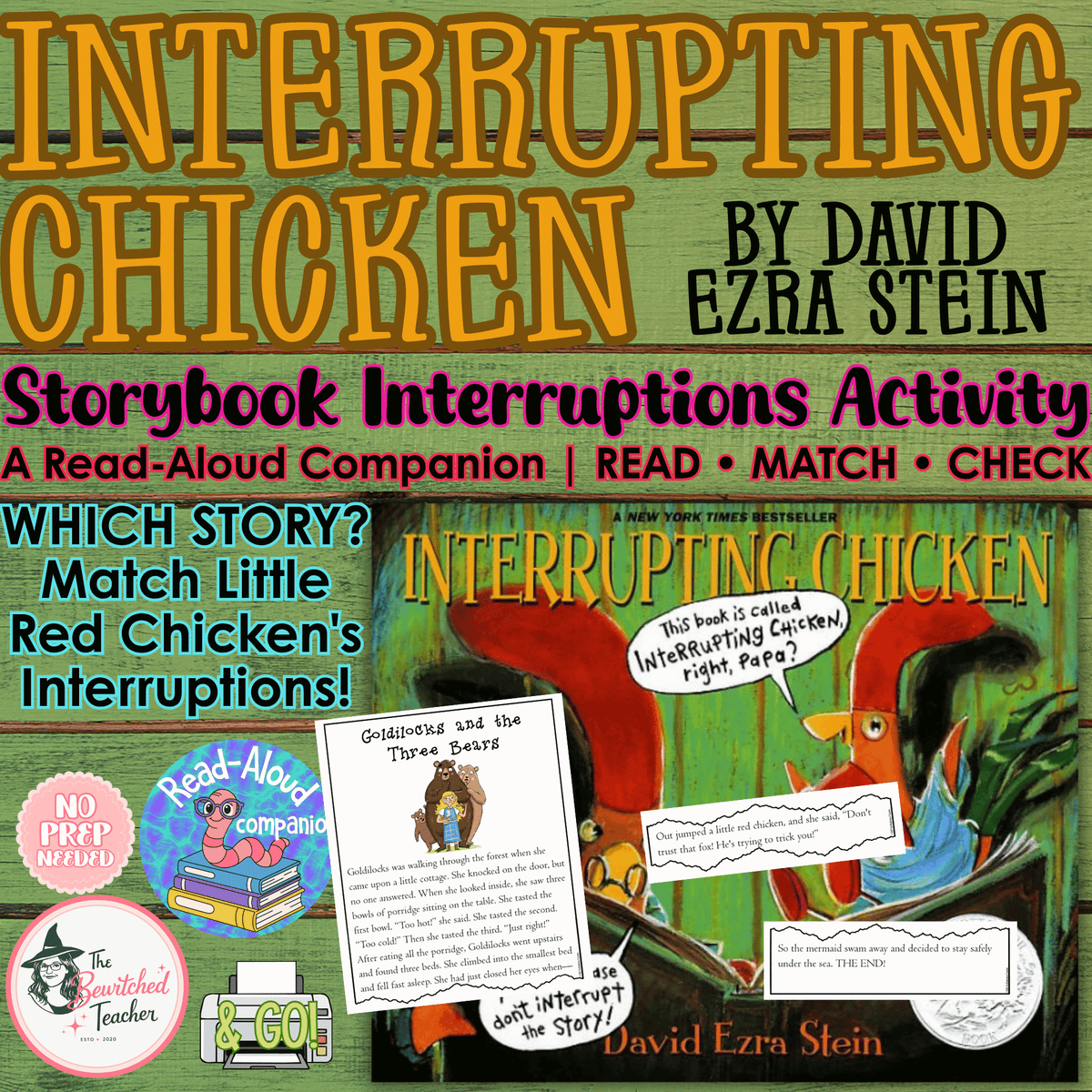 Interrupting Chicken Storybook Interruptions | Fairy Tale Story Match Activity