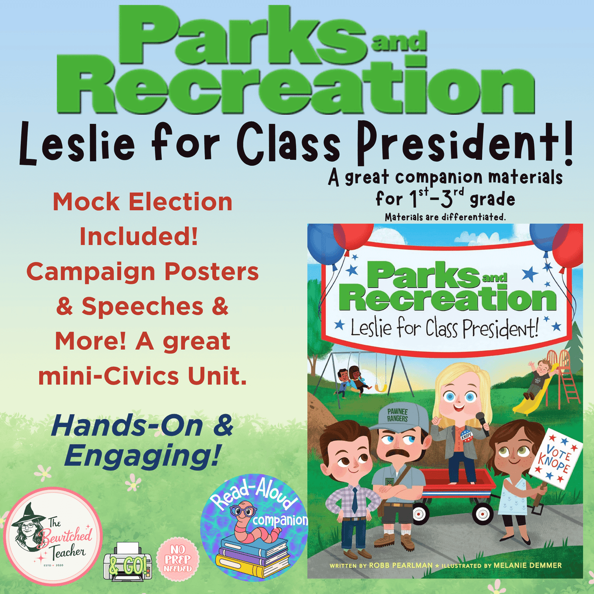 Parks and Rec Leslie for Class President| Civics, Writing, Vocabulary & More!