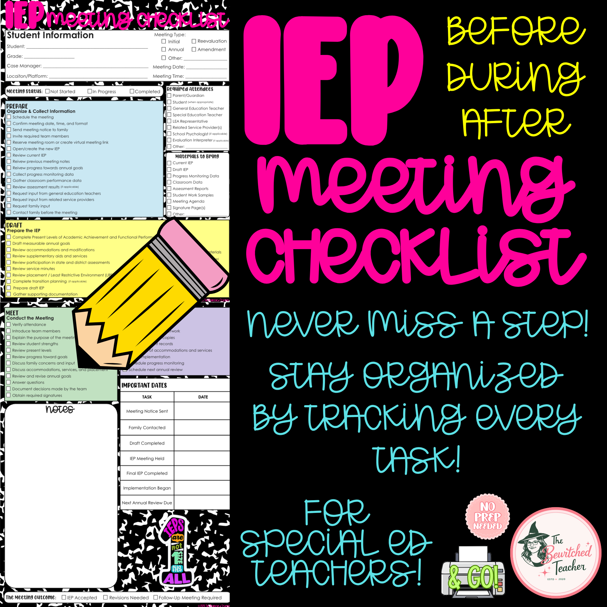 IEP Meeting Checklist for Special Ed. | Before, During & After Meeting Planner
