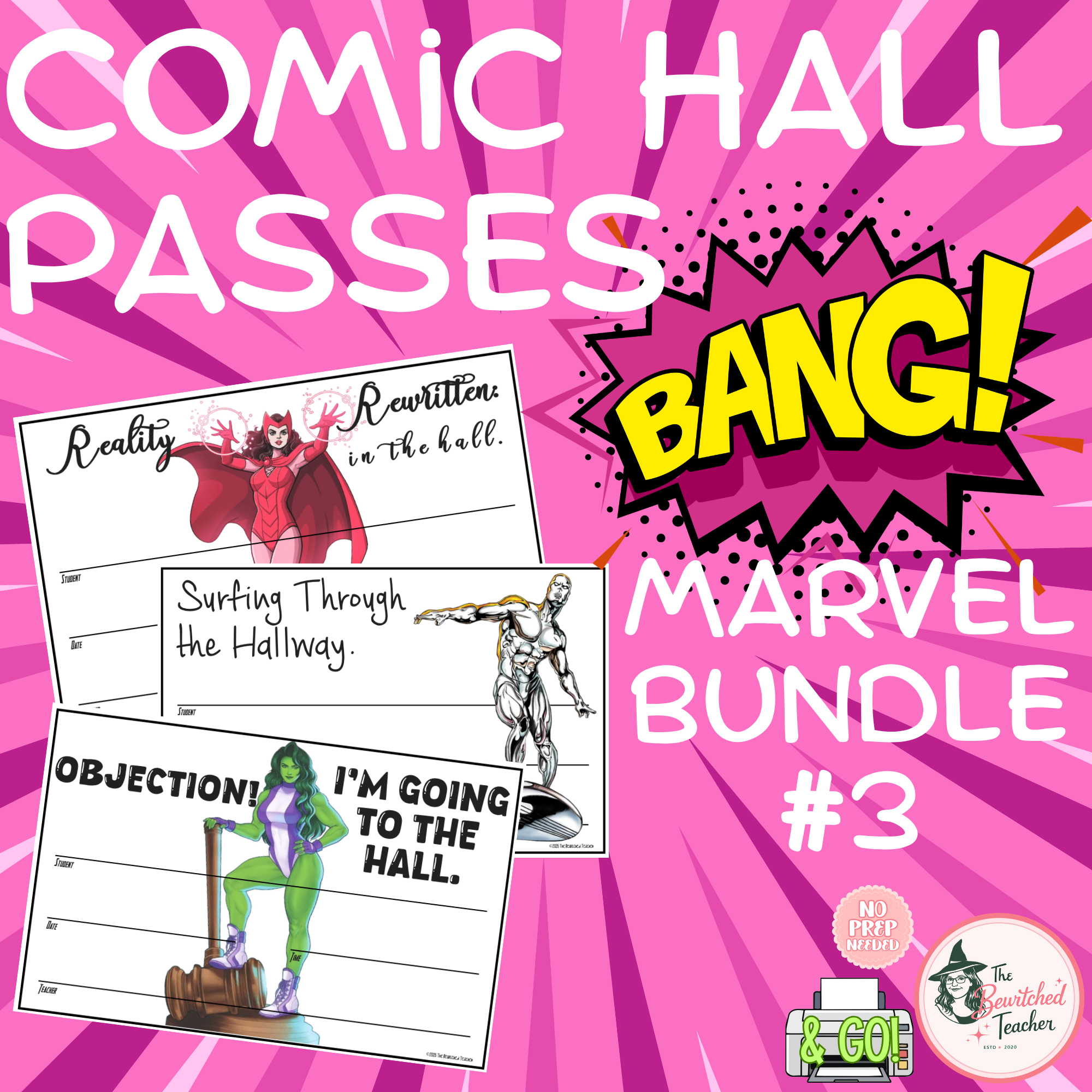 Marvel-Themed Hall Pass Bundle #3