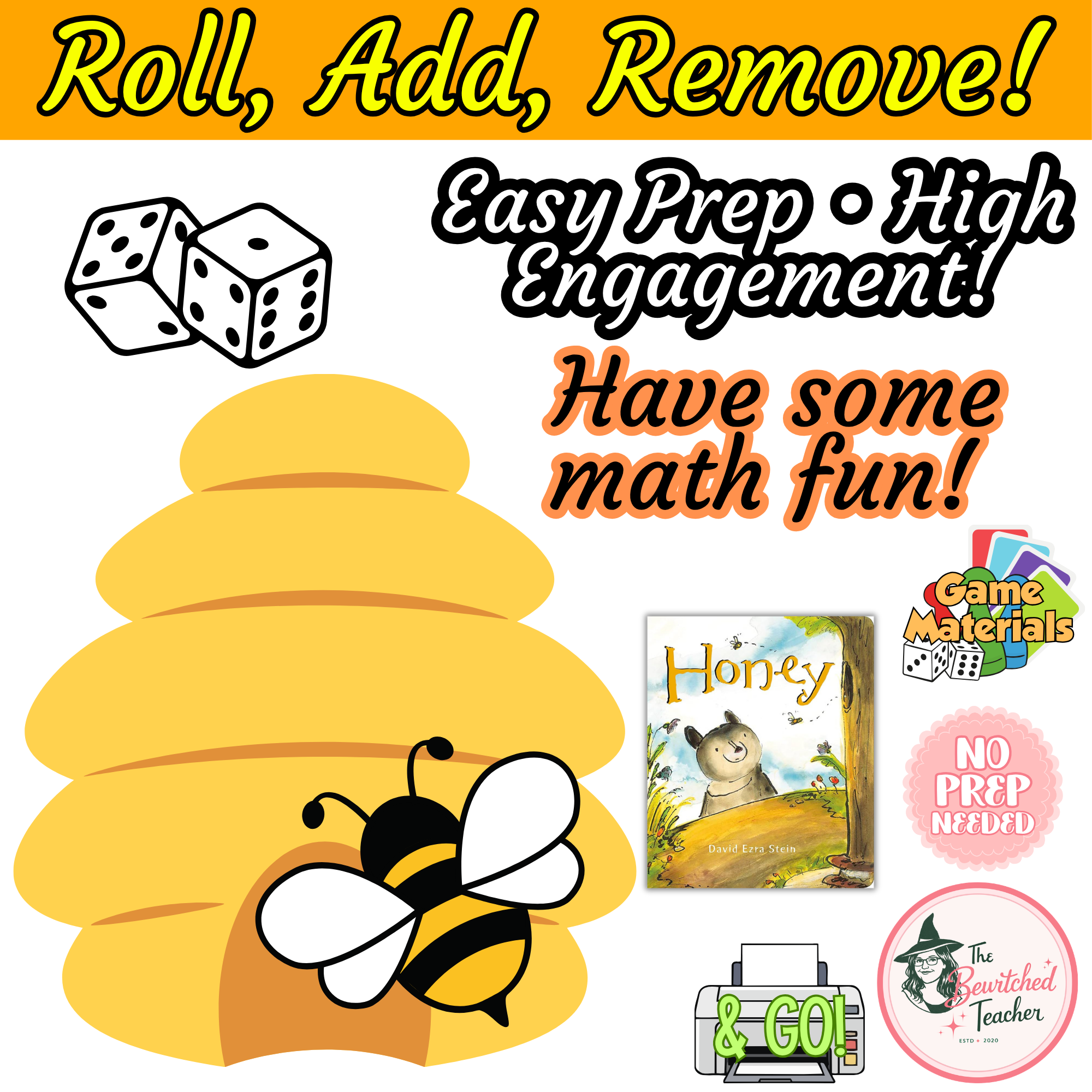 Honey Roll & Remove Addition Game