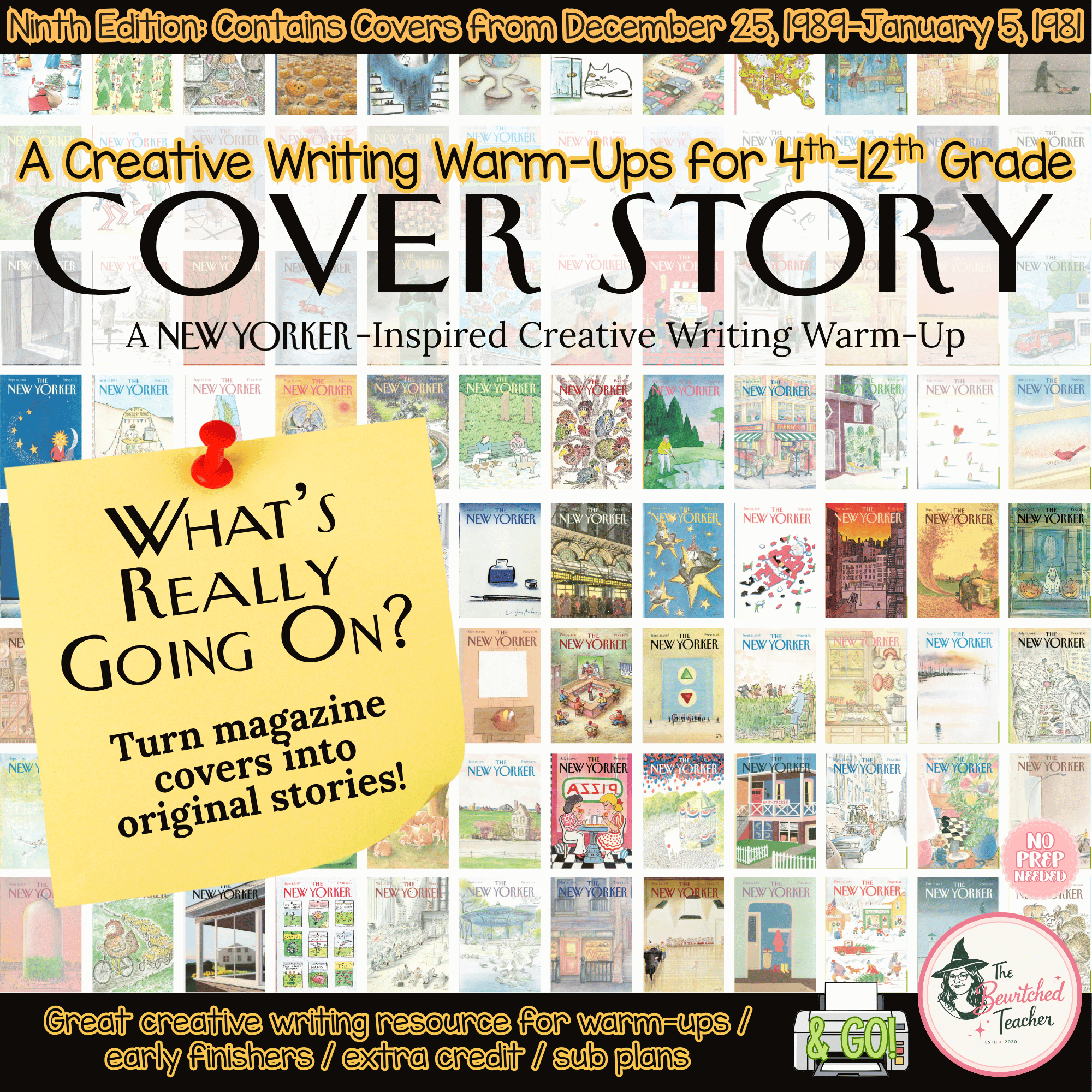Cover Story: Magazine Cover–Inspired Creative Writing Warm-Ups | Ninth Edition