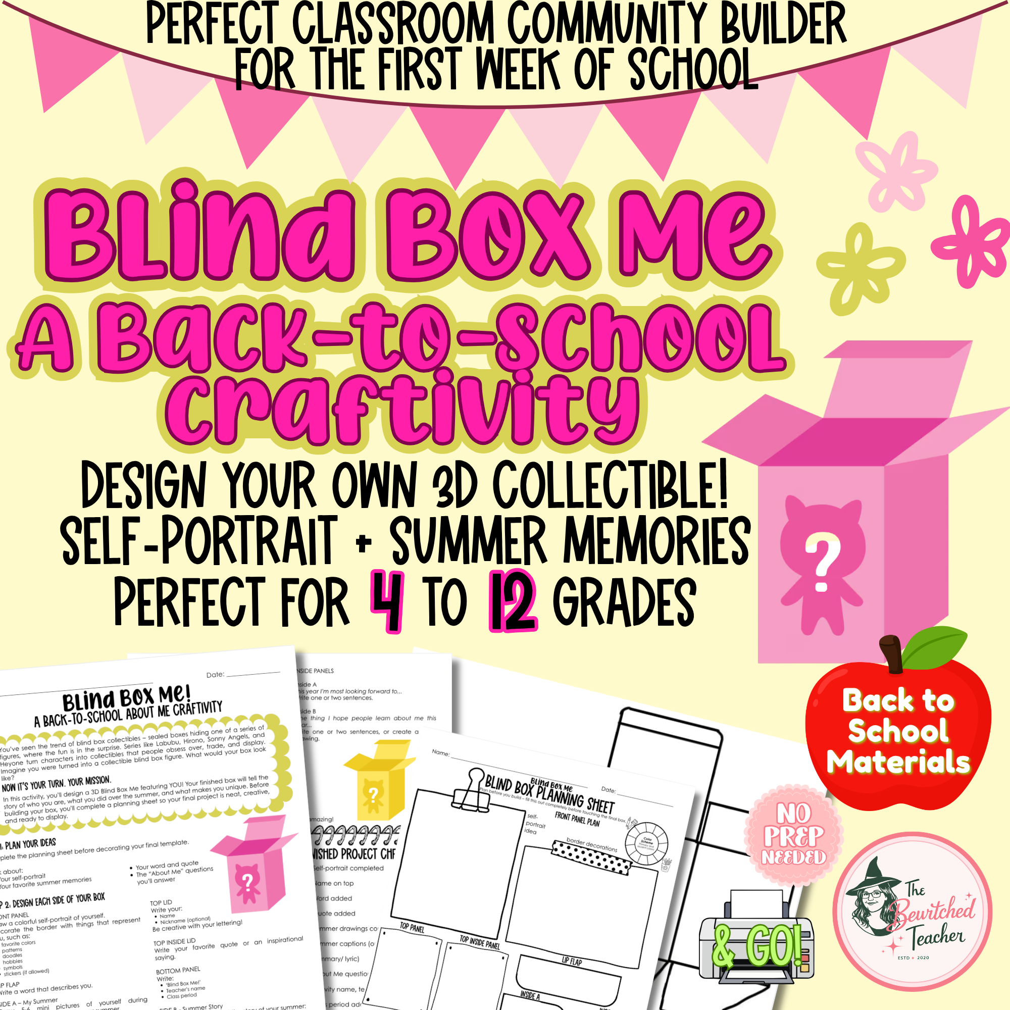 Blind Box Me! Back-to-School Craftivity | 3D All About Me Community Activity