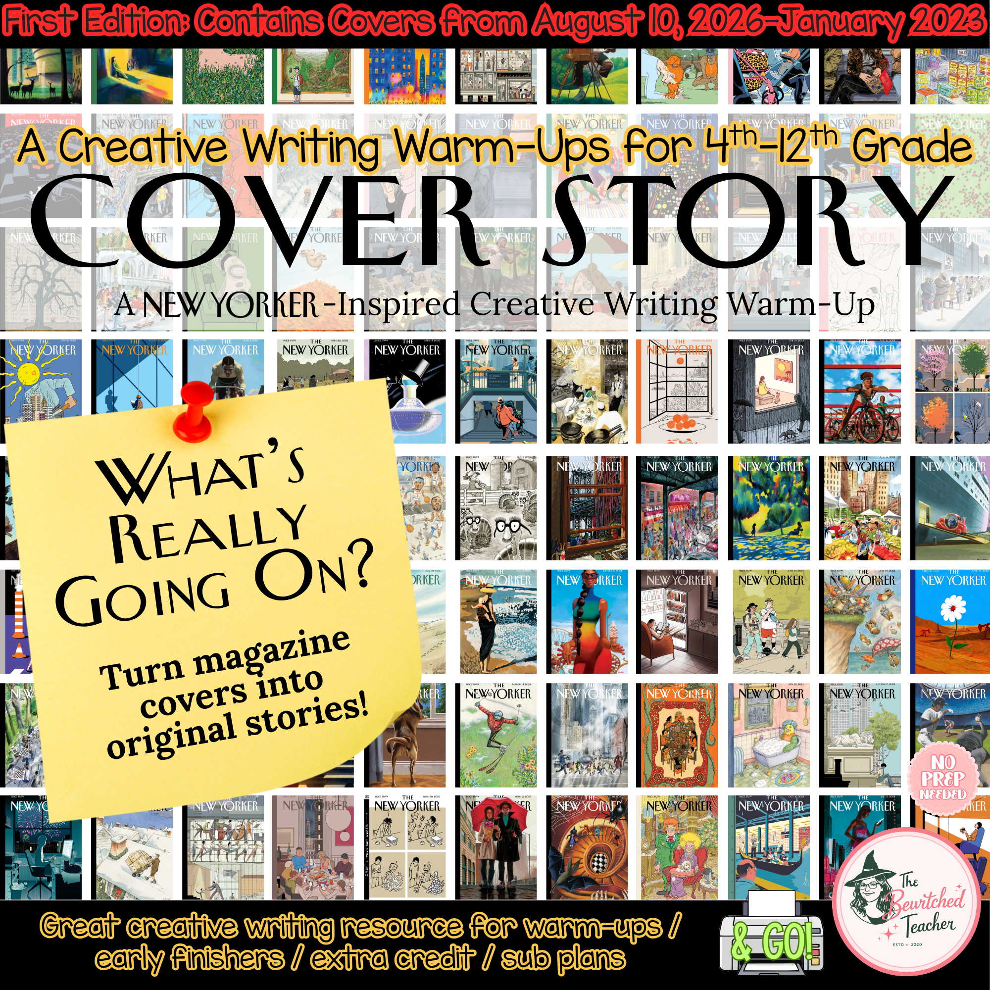 Cover Story: Magazine Cover–Inspired Creative Writing Warm-Ups | Grades 4–12