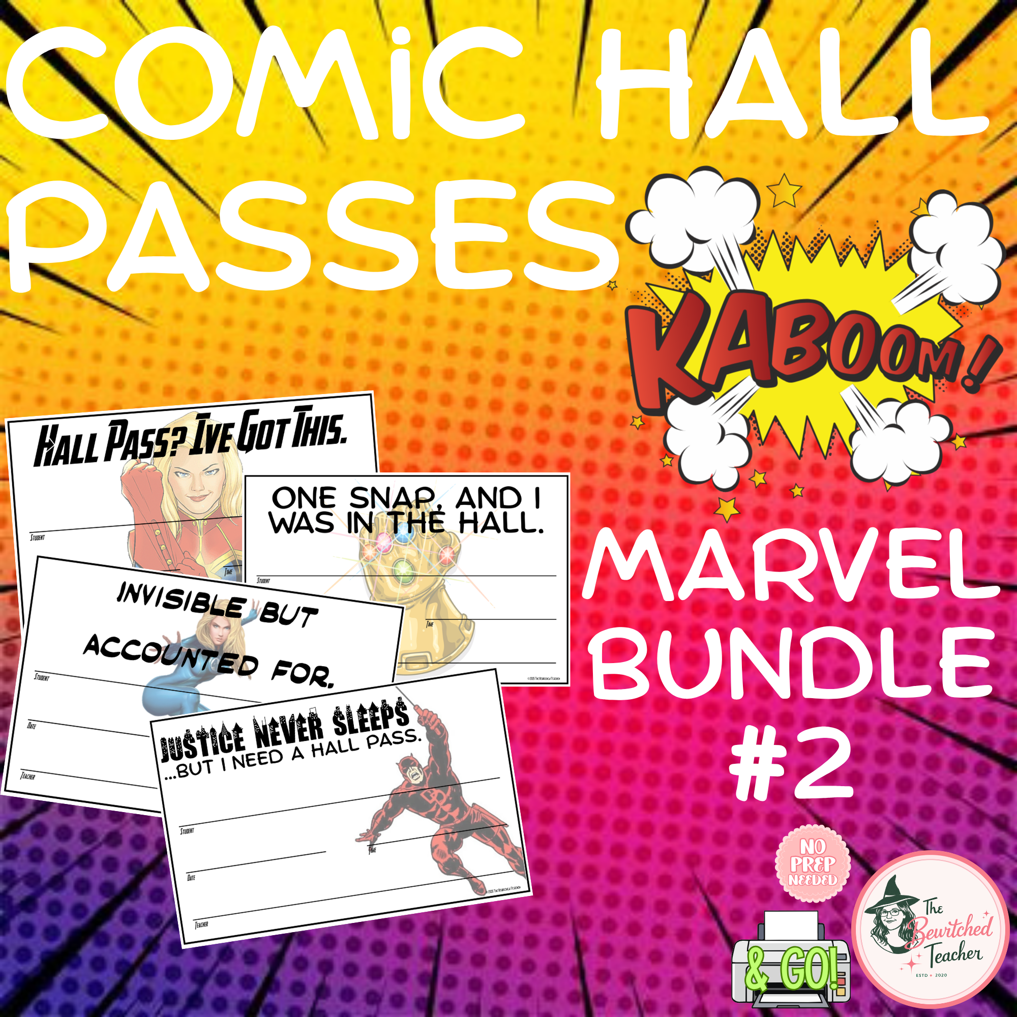 Marvel-Themed Hall Pass Bundle #2
