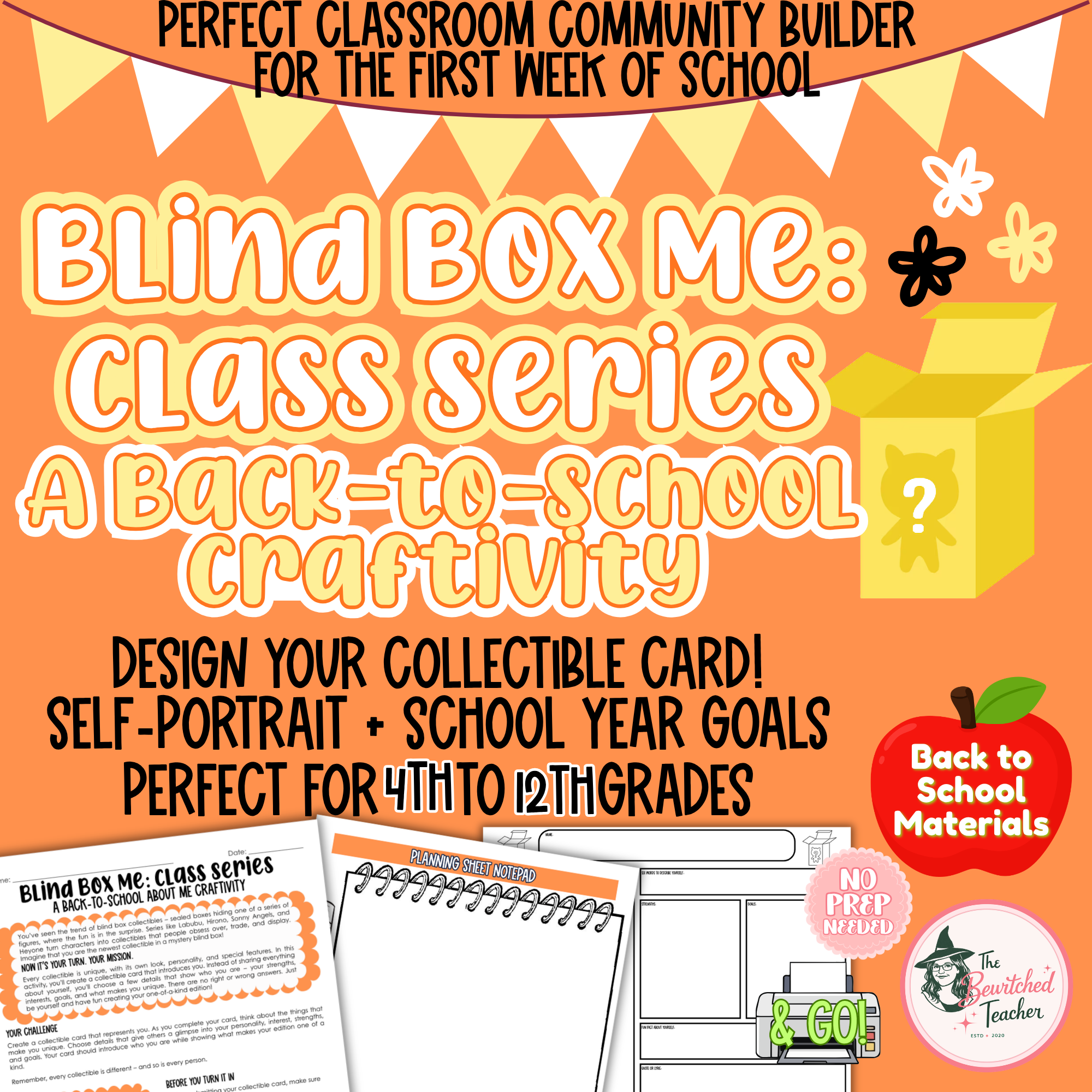 Blind Box Me: Class Series | Back to School About Me Craftivity | A Classroom Community Builder | Grades 4–12