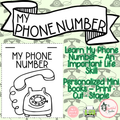 My Phone Number Booklet | Emergency Contact Number Practice for Preschool & KG