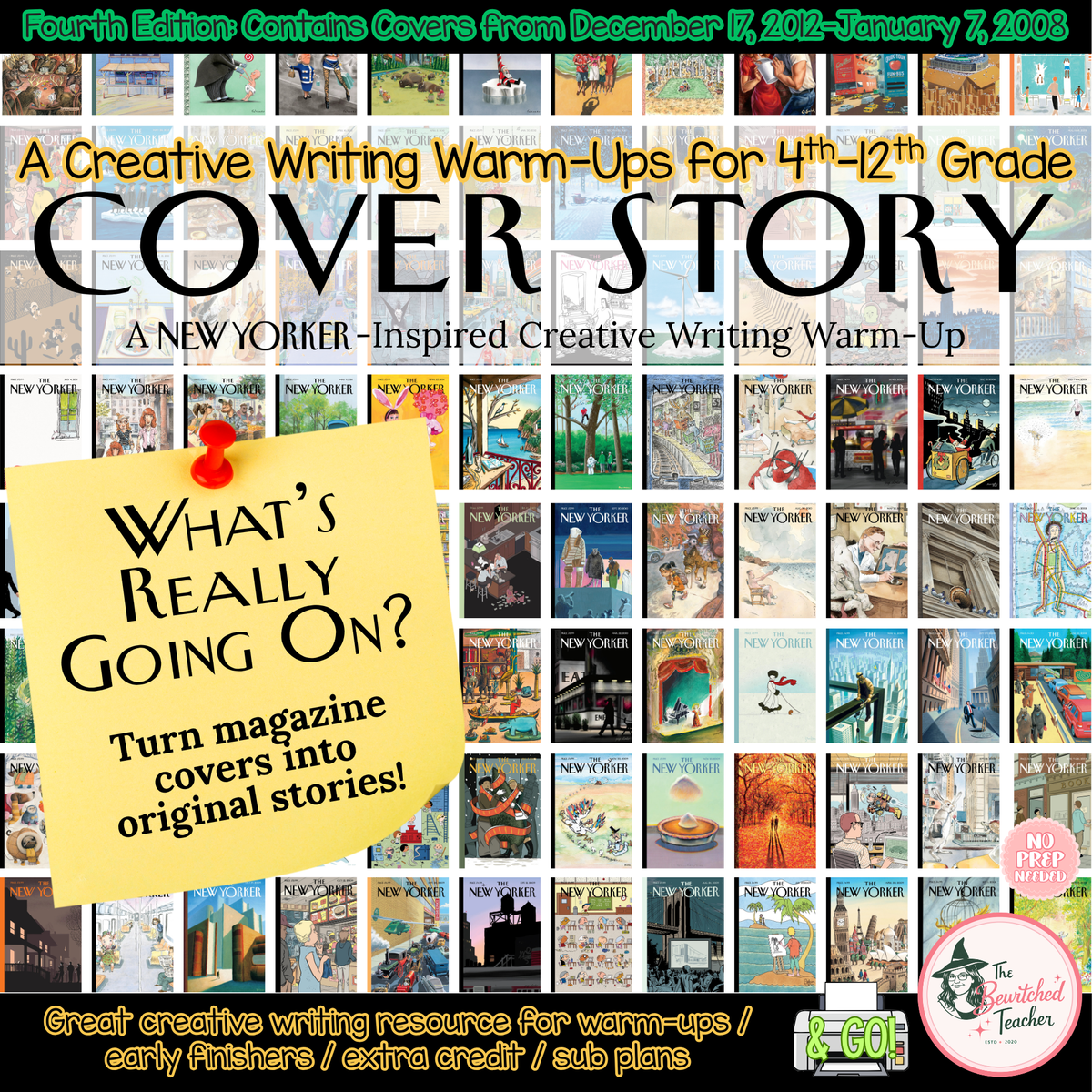 Cover Story: Magazine Cover–Inspired Creative Writing Warm-Ups | Fourth Edition