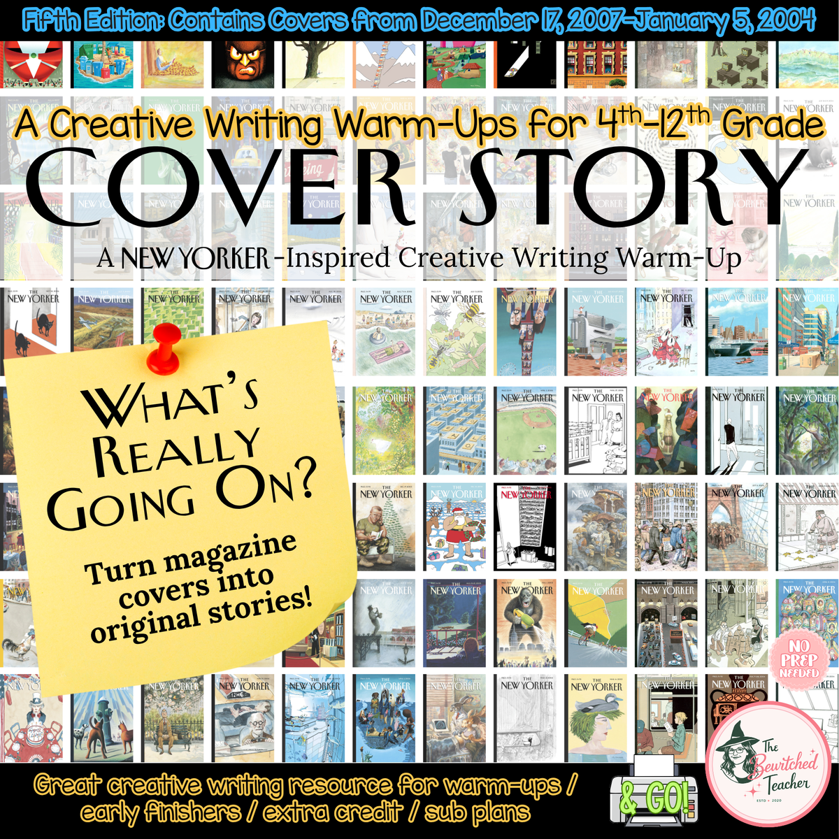 Cover Story: Magazine Cover–Inspired Creative Writing Warm-Ups | Fifth Edition
