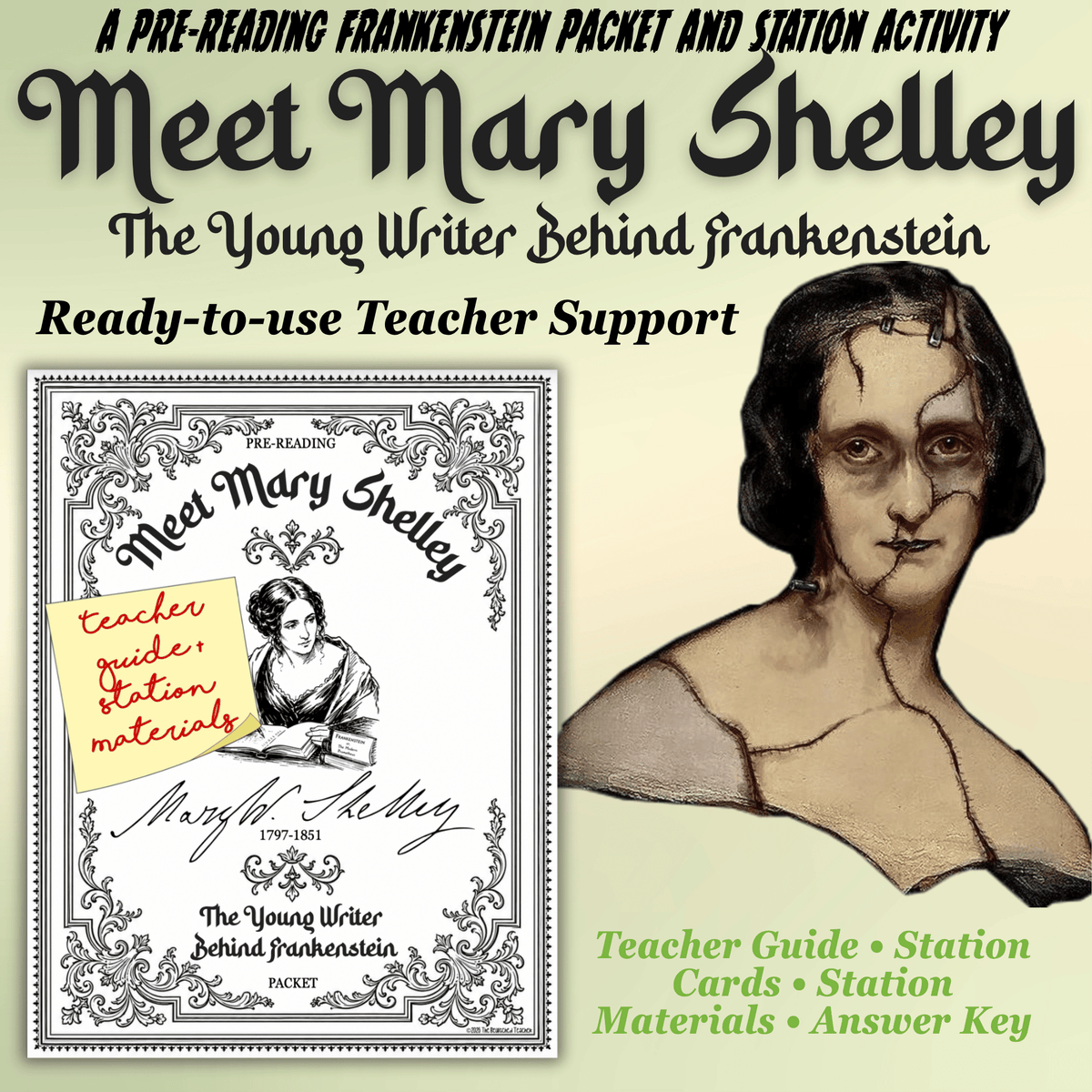 Meet Mary Shelley | Frankenstein Pre-Reading Activities & Author Study