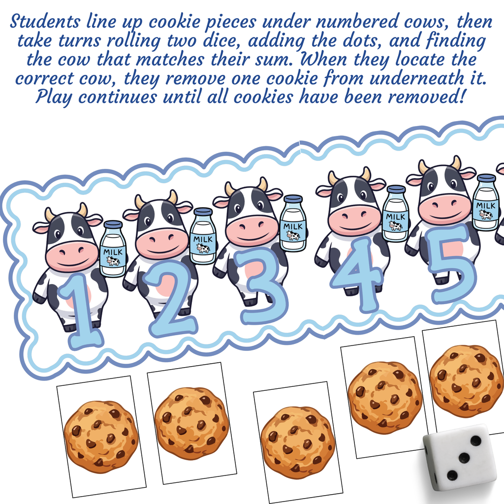 Milk & Cookies! Roll & Remove | Food-Themed Addition Game