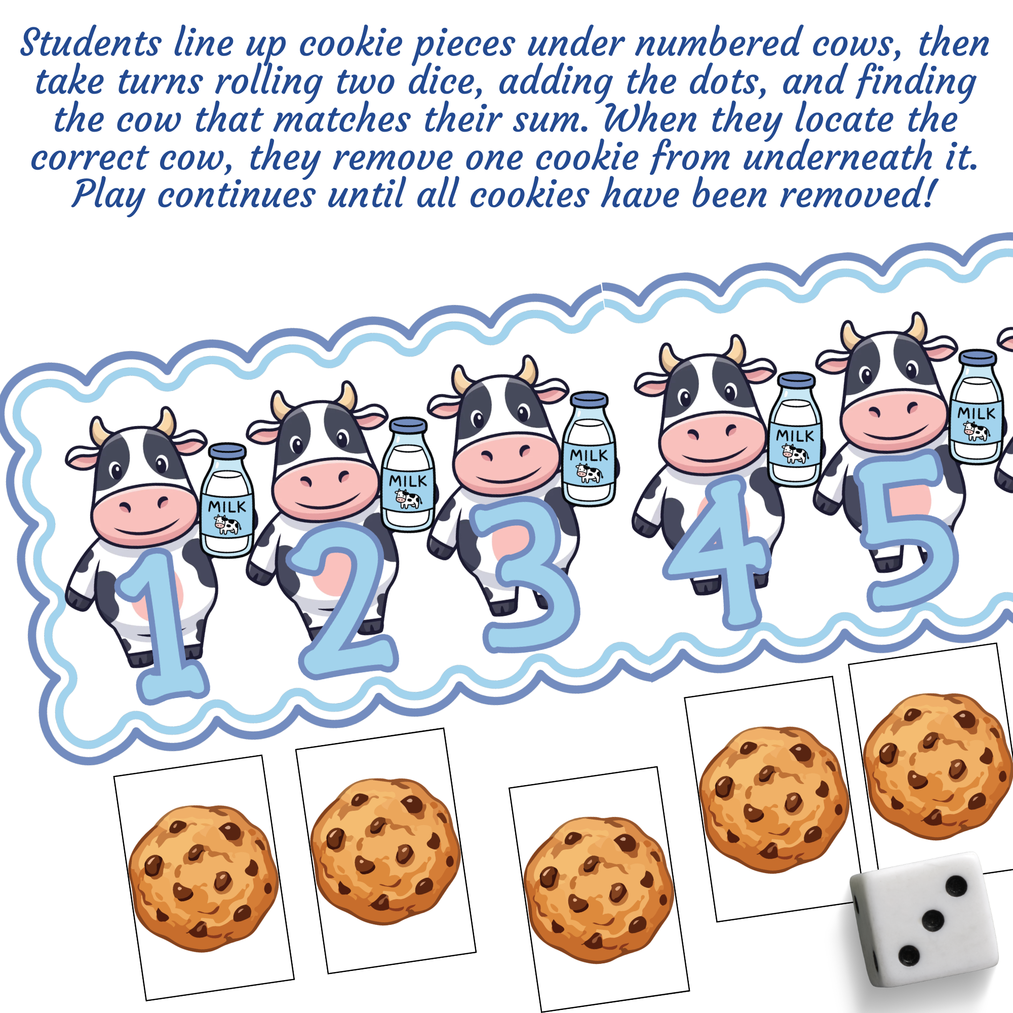 Milk & Cookies! Roll & Remove | Food-Themed Addition Game