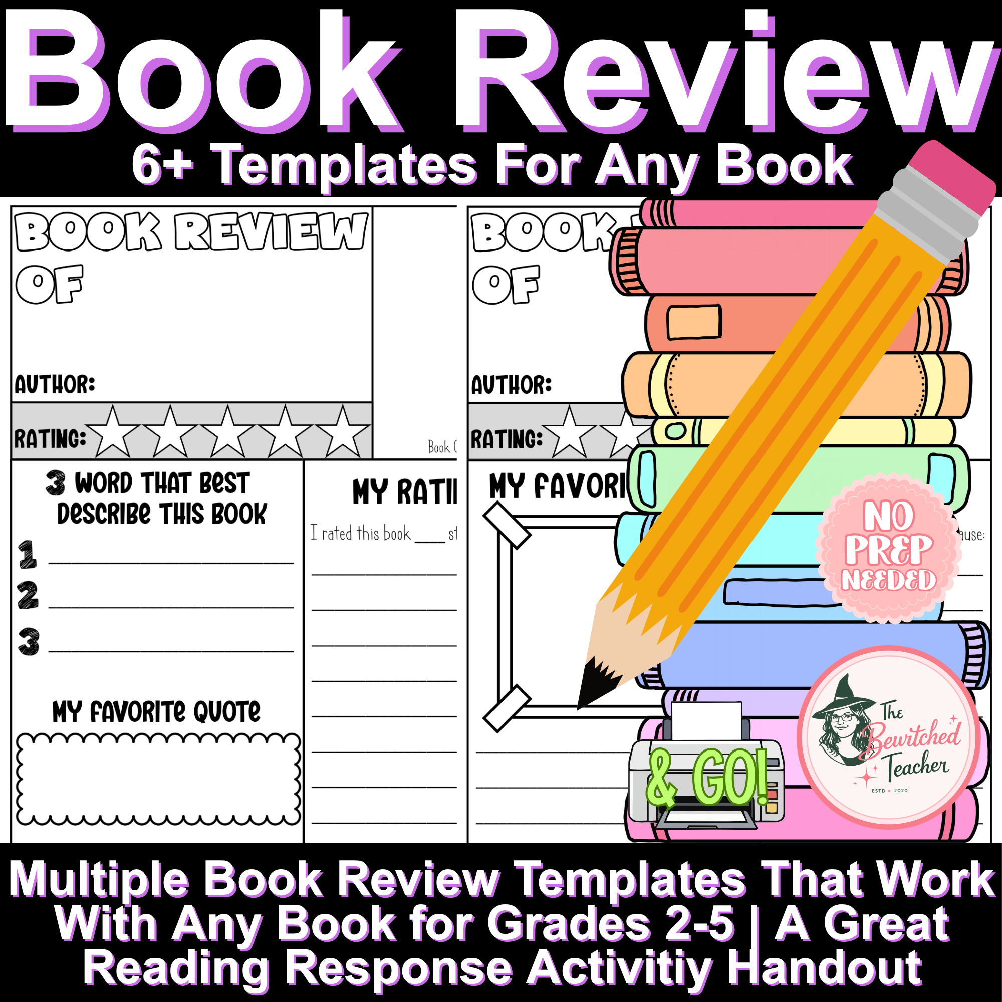 Book Report Templates for Any Book | Book Activities for Elementary Readers