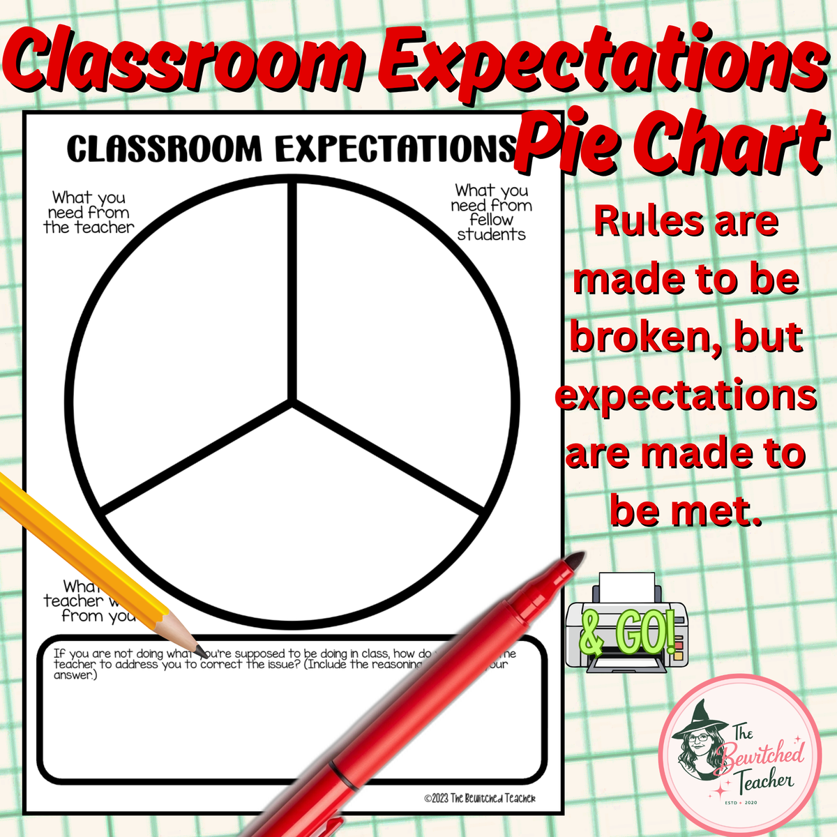 Back to School - Classroom Expectations Pie Chart