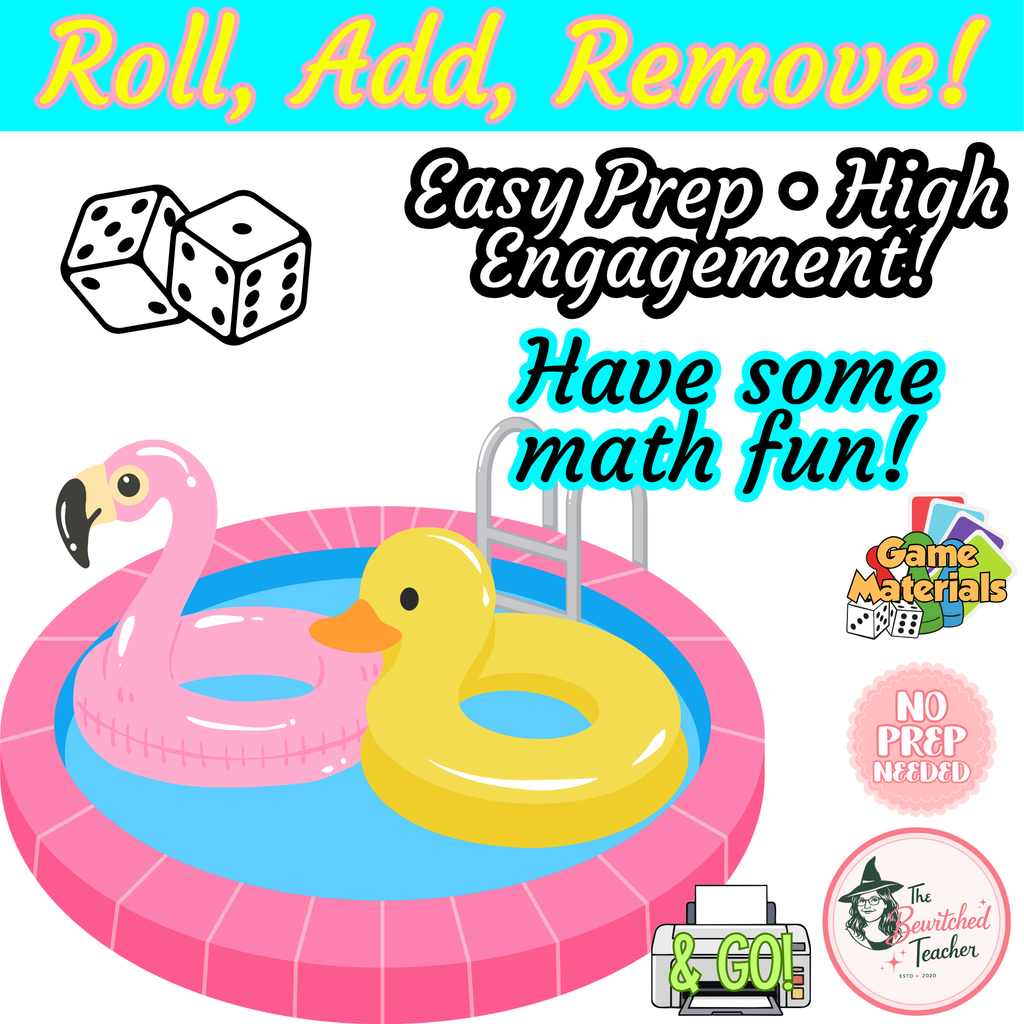 Pool Fun! Roll & Remove | Summer-Themed Addition Game