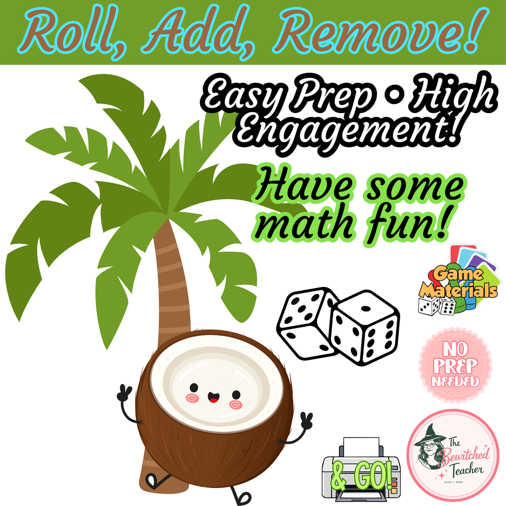 Coconut Roll & Remove | Summer-Themed Addition Game