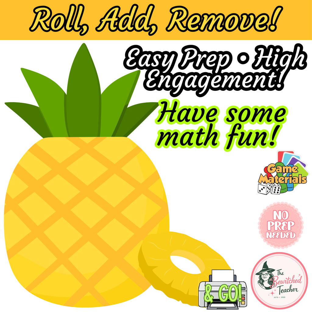Pineapple Roll & Remove | Fruit-Themed Addition Game