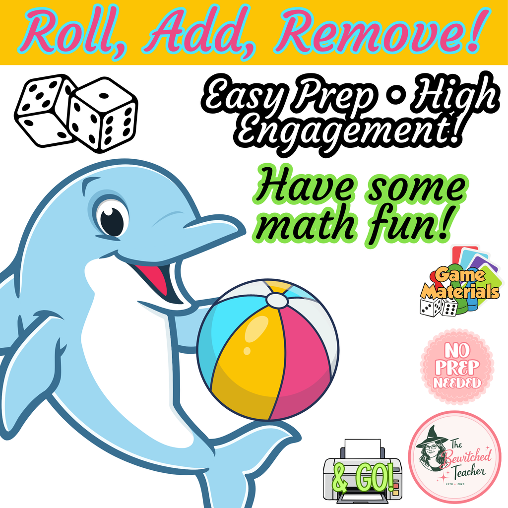 Dolphin Roll & Remove | Summer-Themed Addition Game