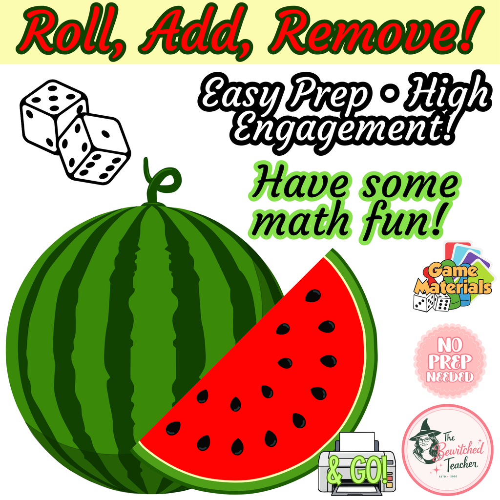 Watermelon Roll & Remove | Fruit-Themed Addition Game