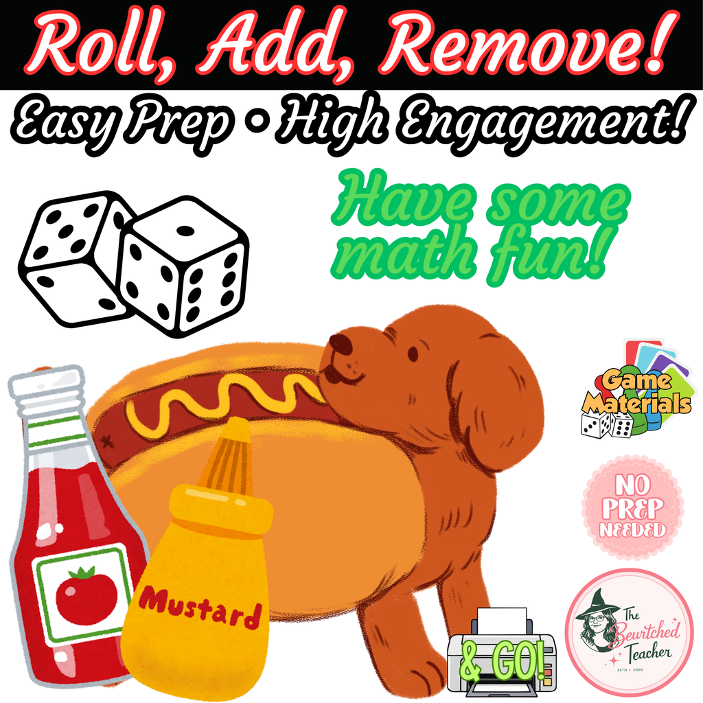 Hot Diggity Dog! Roll & Remove | Food-Themed Addition Game