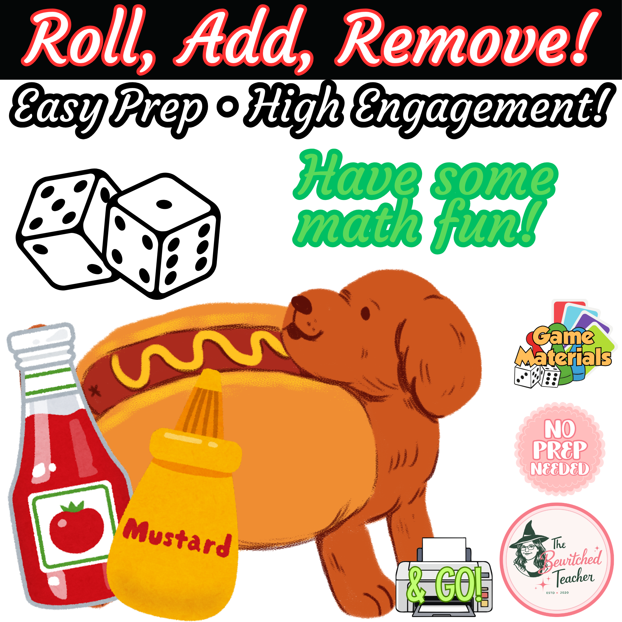 Hot Diggity Dog! Roll & Remove | Food-Themed Addition Game