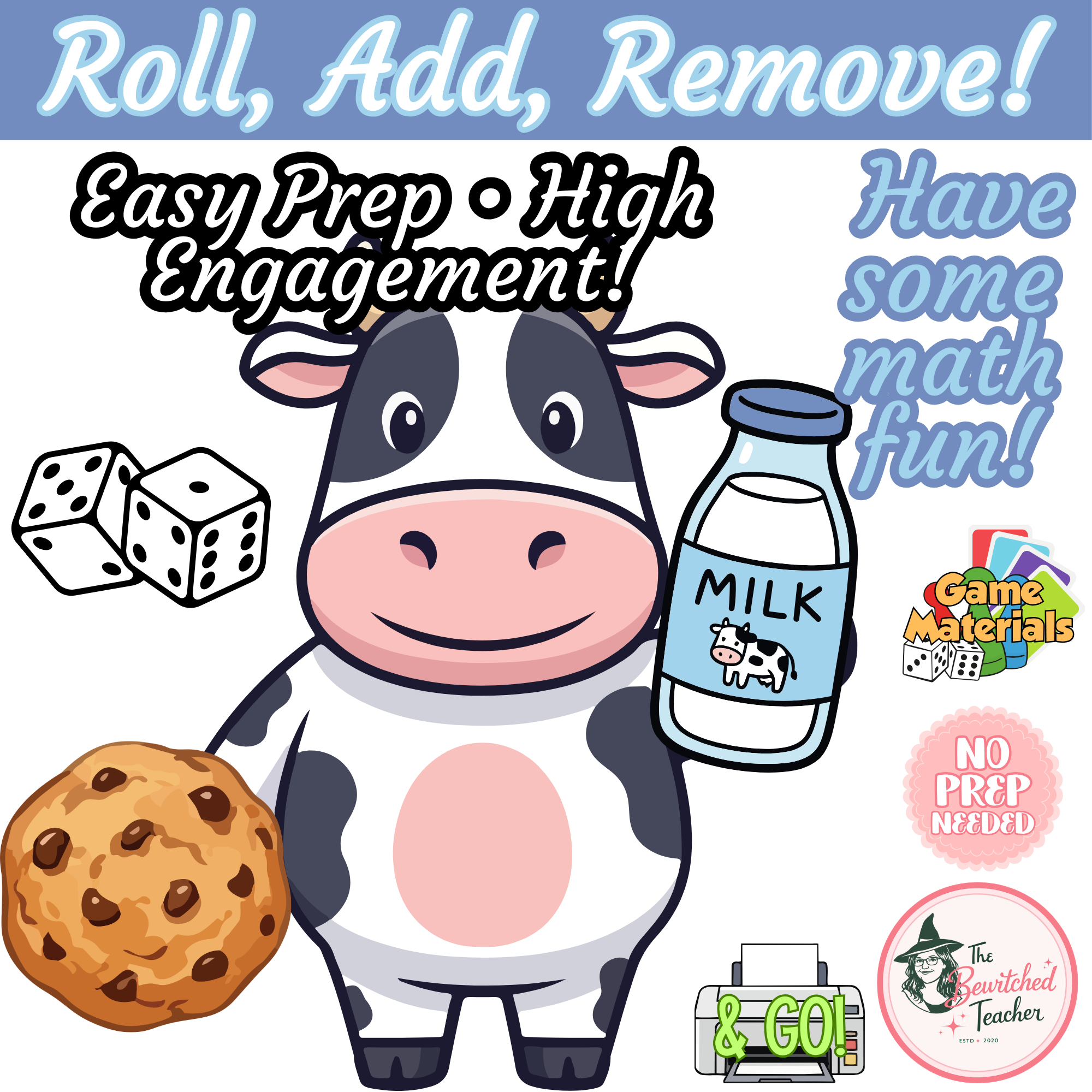 Milk & Cookies! Roll & Remove | Food-Themed Addition Game