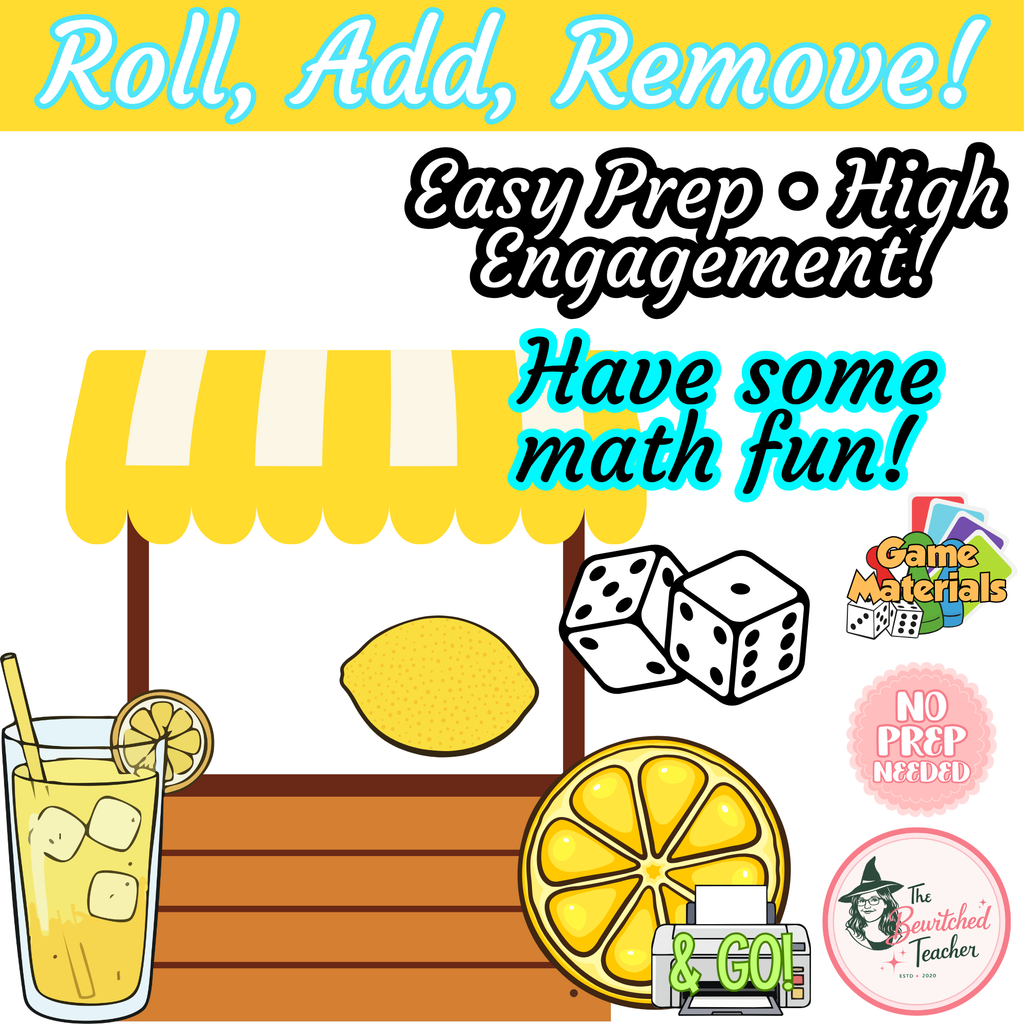 Lemonade Roll & Remove | Summer-Themed Addition Game