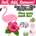 Flamingo Roll & Remove Addition Game