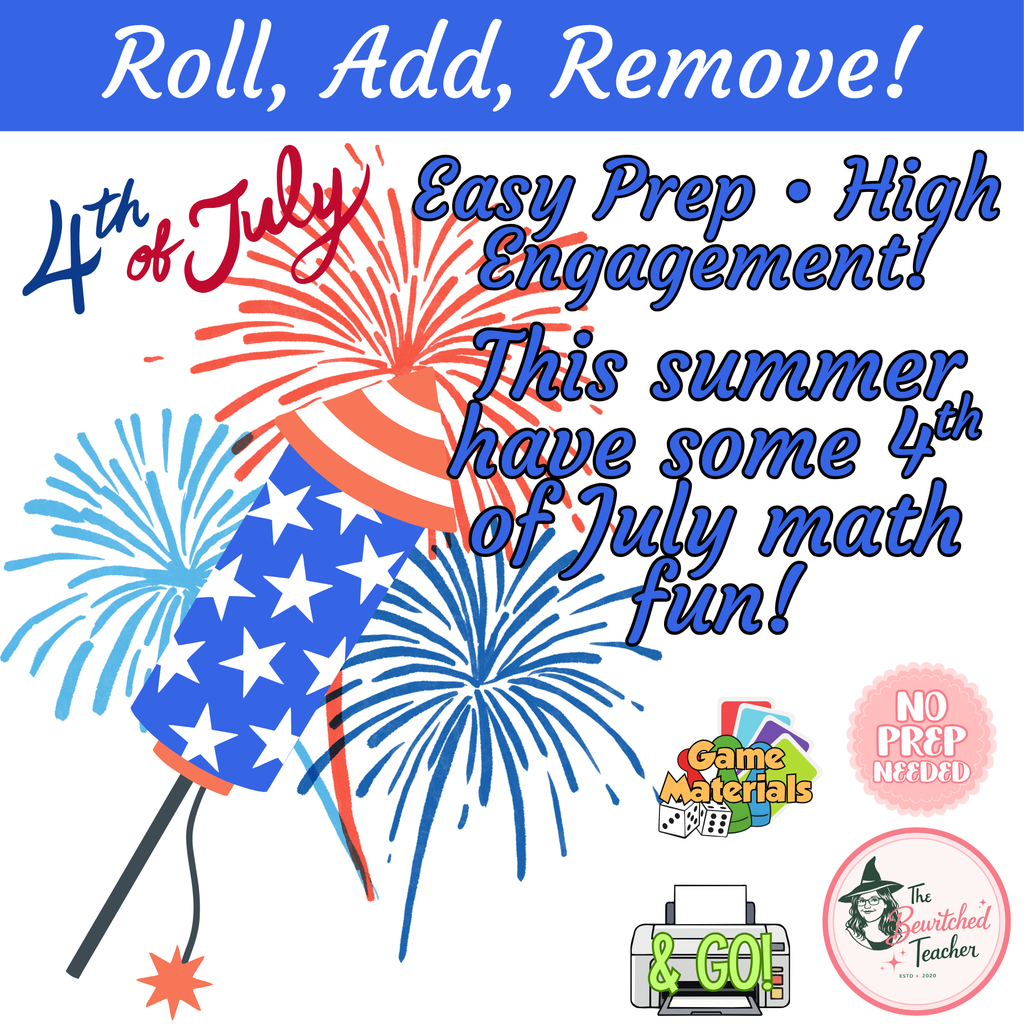 Fireworks Roll & Remove | 4th of July-Themed Addition Game