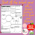 BACK TO SCHOOL - Student Survey Worksheet - Get to Know Your Students