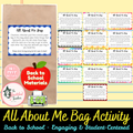All About Me Bag | 14 Versions | Back to School Activity