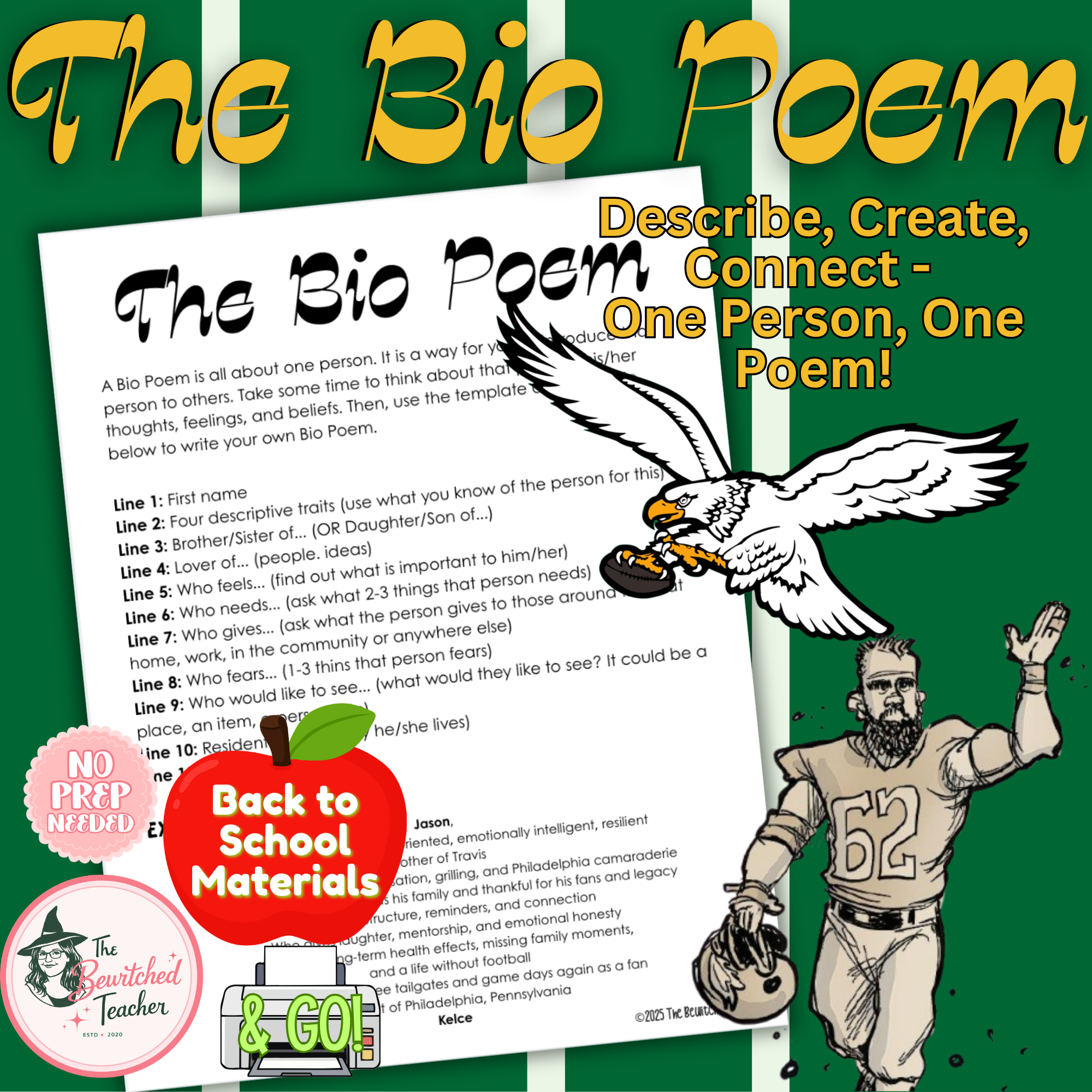 BACK TO SCHOOL - Bio Poem Writing Activity – Biography & Poetry