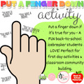 Back-to-School "Put a Finger Down" Icebreaker Game | First Day Activity